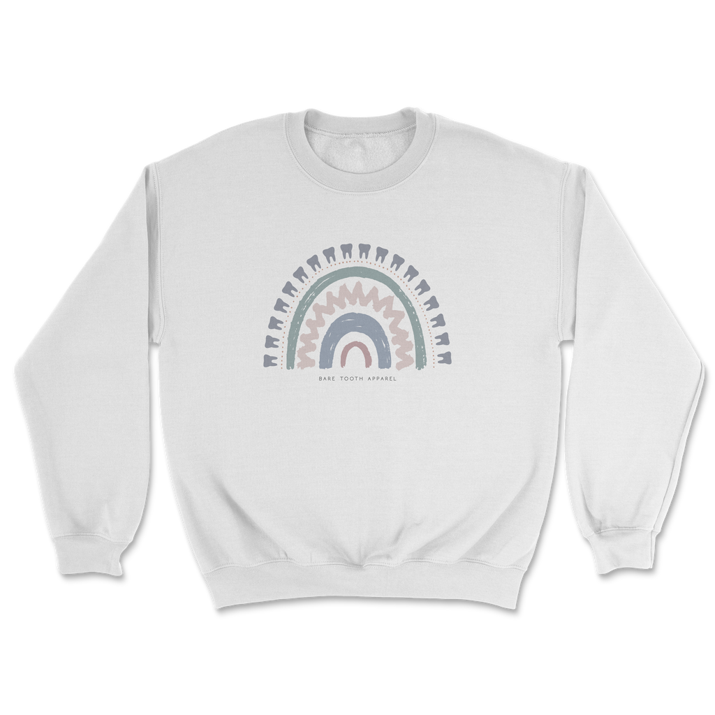 White hot sale rainbow sweatshirt