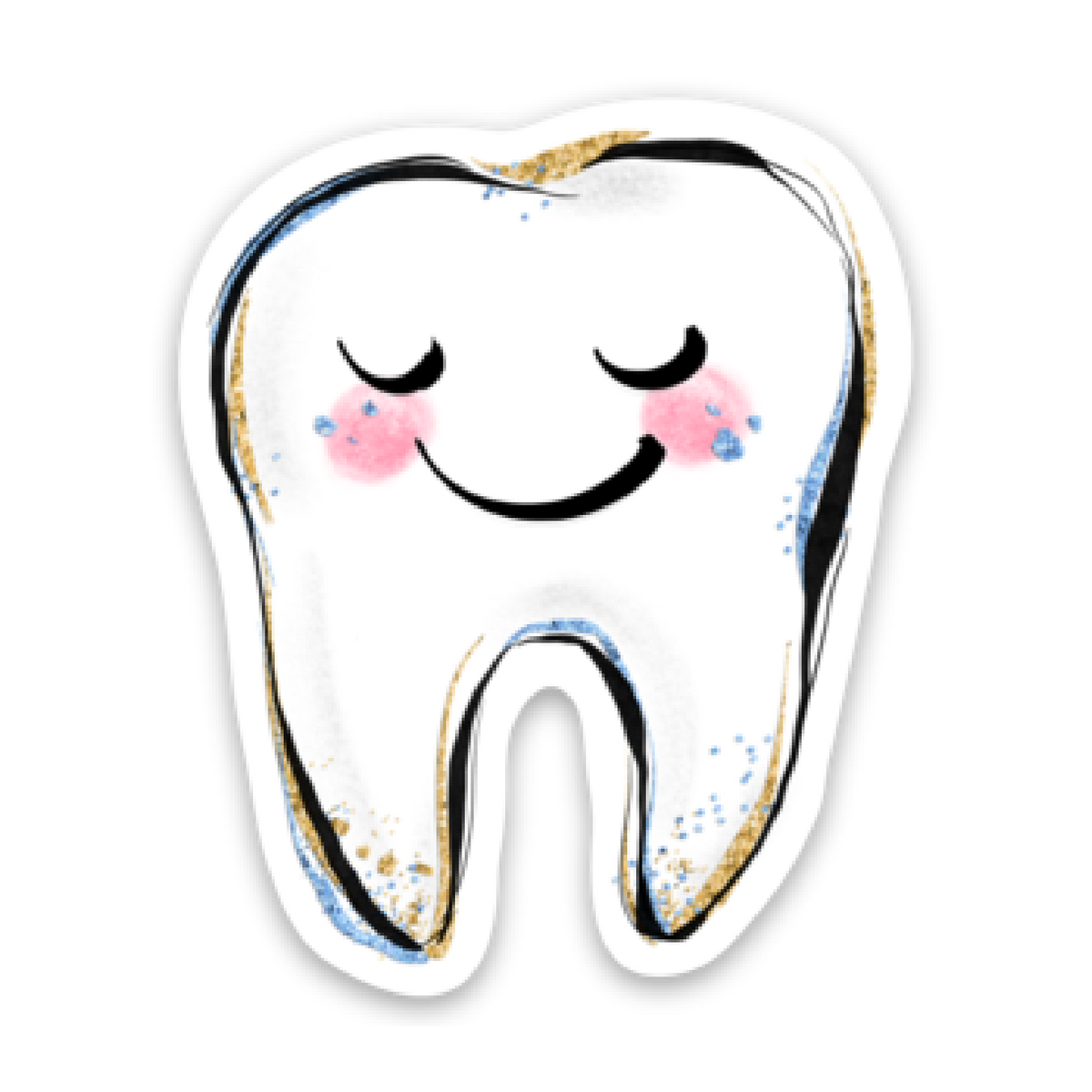 Smiley Tooth Sticker Smiley Tooth Sticker – Bare Tooth Apparel
