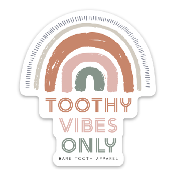 Toothy Vibes Only Sticker
