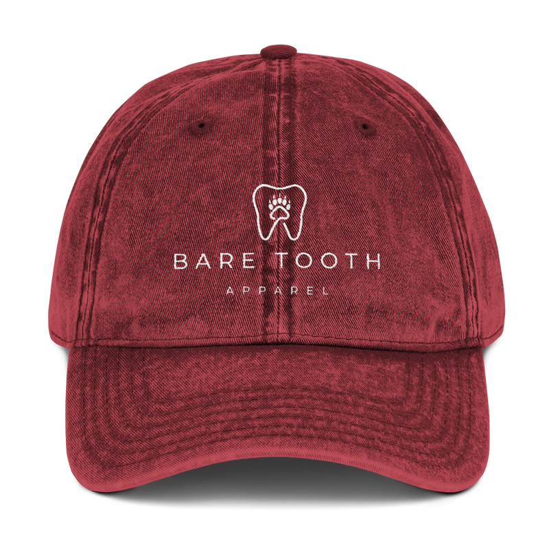 Bare Tooth Logo Vintage Cap - Bare Tooth Apparel