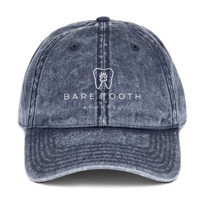 Bare Tooth Logo Vintage Cap - Bare Tooth Apparel